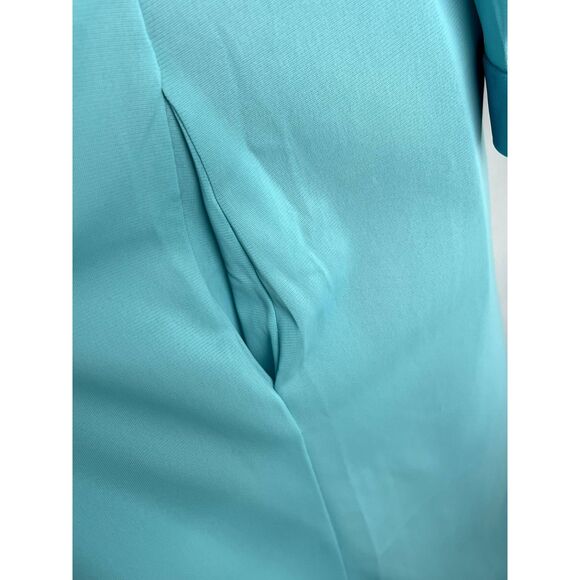 Vintage Vanity Fair Blue Nylon Button Up Robe Dressing Gown House Coat Size L - Picture 7 of 10